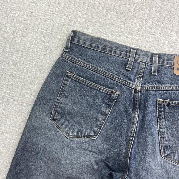 Vintage Guess Jeans USA Shorts Sz 36 Baggy Wide Leg Canada Made Skater Retro - Picture 10 of 12